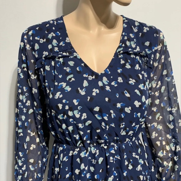 Collective Concepts Stitch Fix Jolanda Dress Size XS Ruffle Detail Navy - Picture 4 of 4